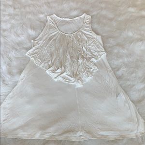 White Ruffle Trendy United Top